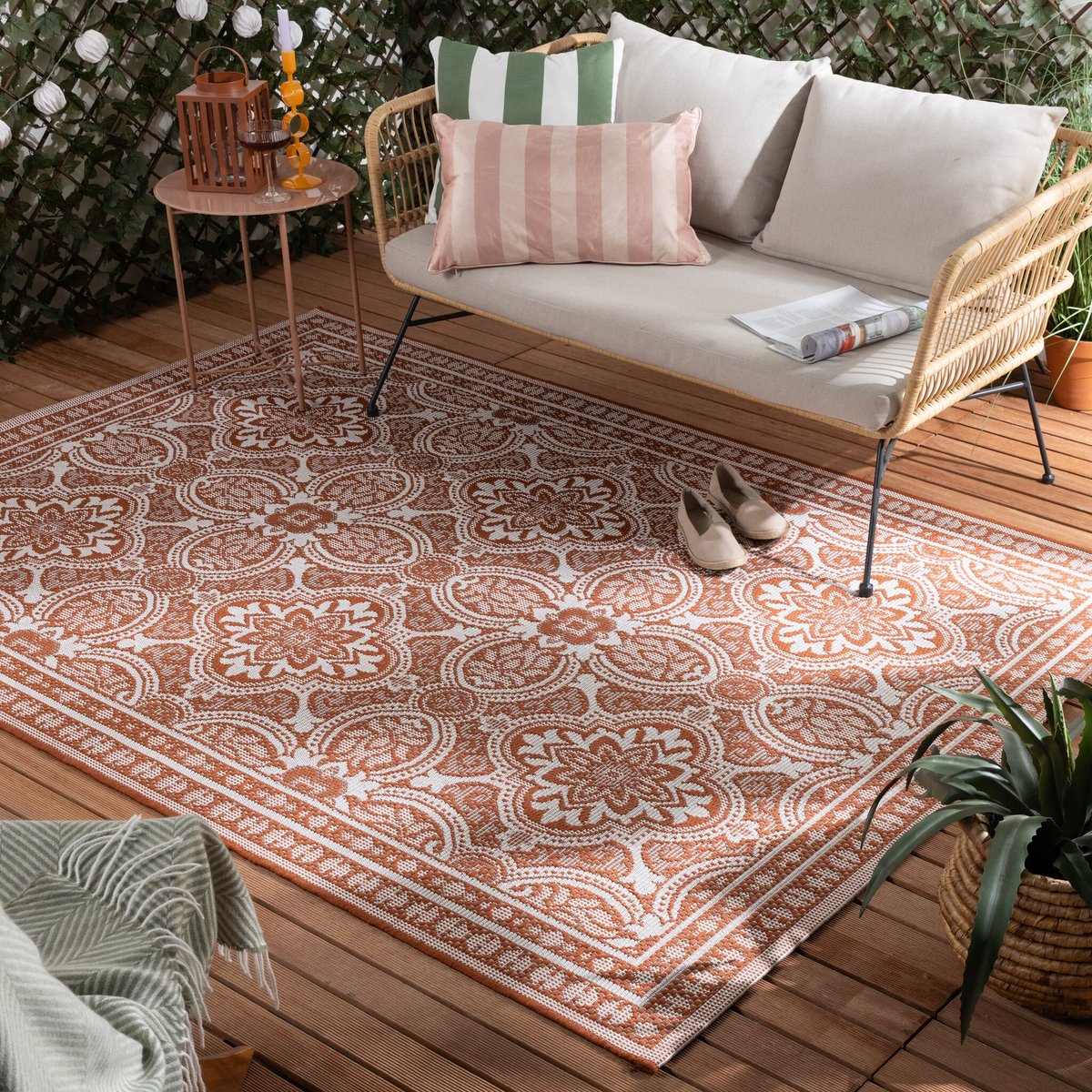 Fraai Buitenkleed - Summer Oriental Terracotta - 80x150cm