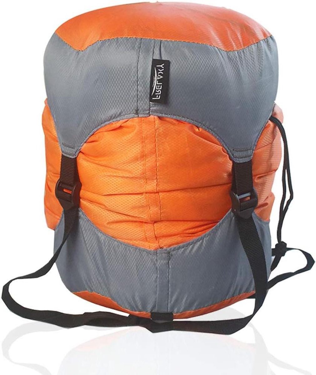 Compressiezak Slaapzak - Opbergzak Ruimtebespaarder - Kamperen Backpacken - Scheurvast Polyester 210T - Maat XL - Oranje