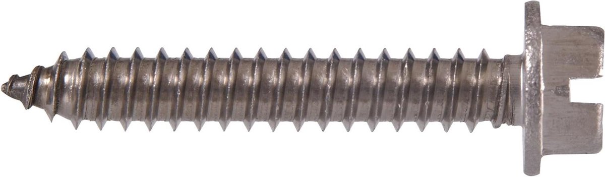 De Hillman Groep 823142 RVS Hex Washer Hoofd Gleufplaat Metalen Schroef, 14-Inch x 1-1/2-Inch, 100-Pack