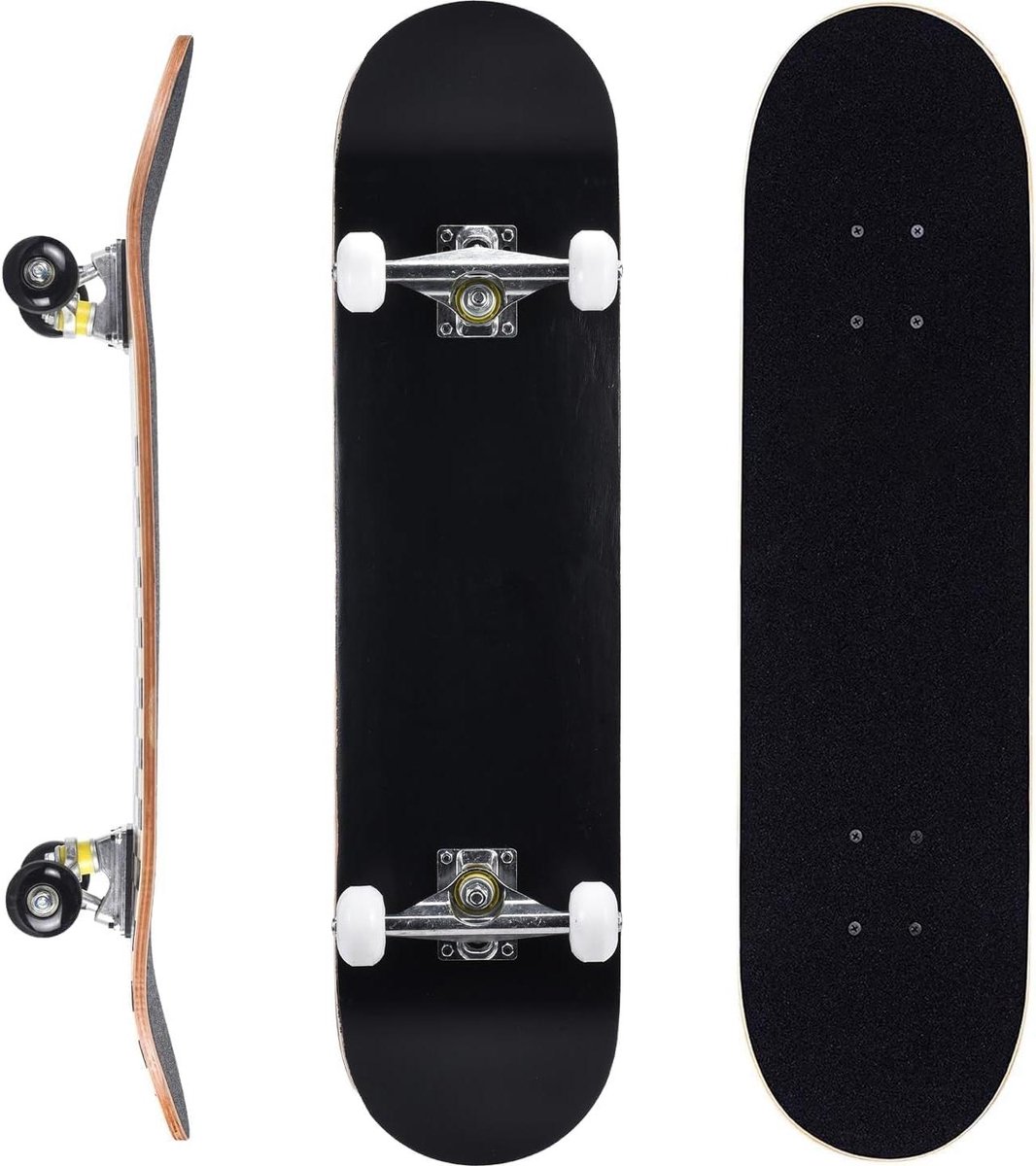 Compleet Skateboard Beginners Board Straat Cruisen 7 Lagen Esdoorn 80 x 20 cm Gekleurd Patroon