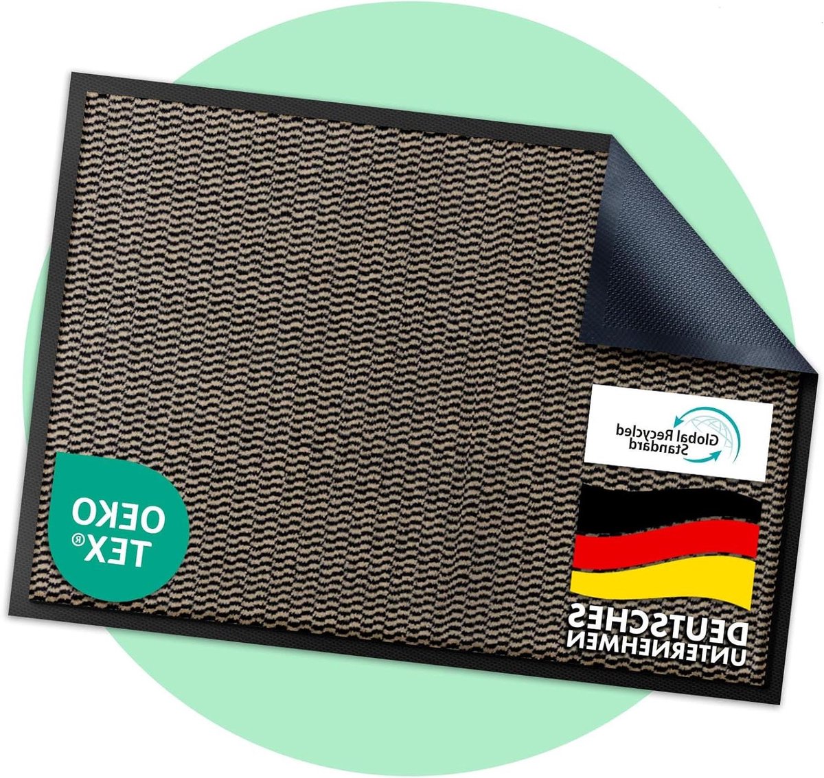 Premium Deurmat - Voordeurmat Buiten - Vuil Vangen - Unieke TPE Antislip - 60x90 cm - Oker