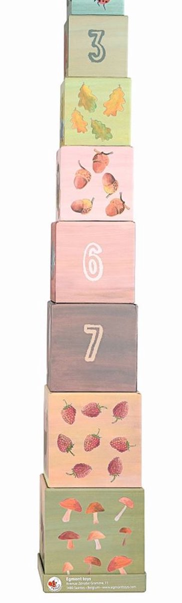 Egmont Toys Stapelkubussen bosdieren 15x15x15 cm van Egmont Toys — afbeelding 3