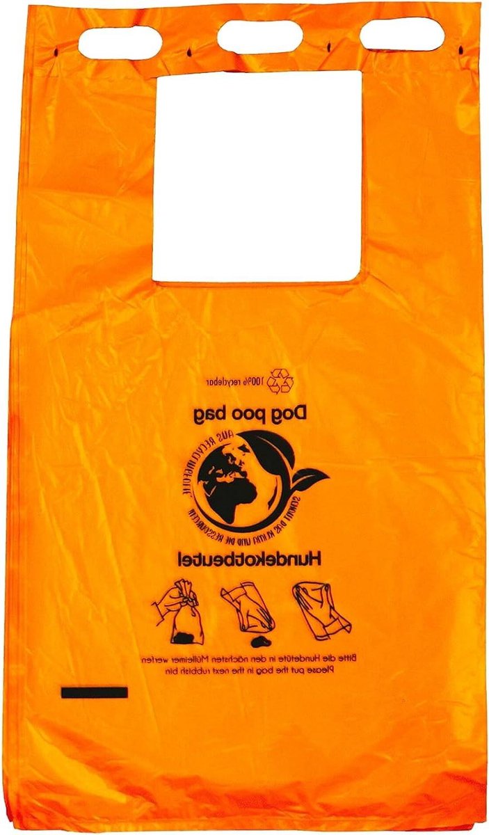 Hondenpoepzakjes - Afvalzakjes - Hondenuitlaten - Afbreekbaar materiaal - 3000 stuks - Oranje