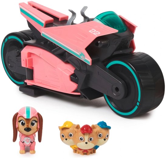 PAW Patrol Speelgoed - Reddingsmotor met Liberty en 3 Junior Patrollers - Vanaf 3 jaar - Motor - Motorfiets - Speelgoed Auto - Figuren - Poppetjes