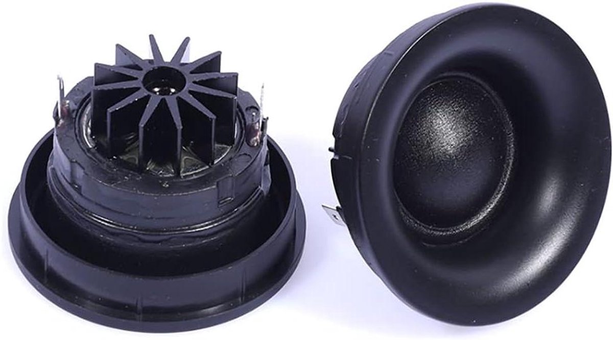 Auto Tweeters - Hoog Frequentie Speakers - Muziek Verbeteren - Zijde Film Bal - 57mm Diameter - Zwart