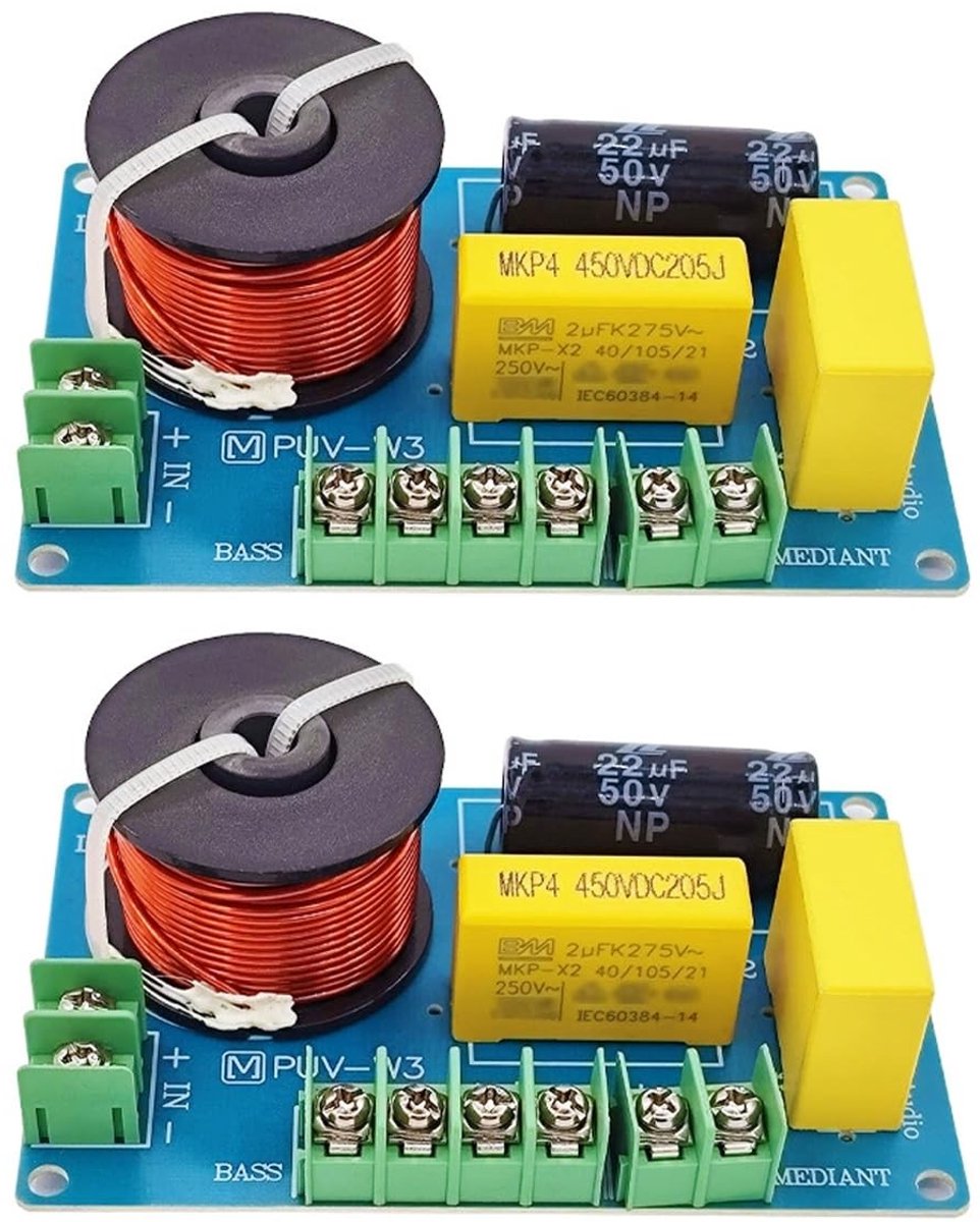 Allecto - Audio Crossover - 3-Weg Audio HiFi Stereo Speaker Crossover - Duidelijke Geluidsprestaties - Voor Hoge en Lage Frequenties - Verbeterde