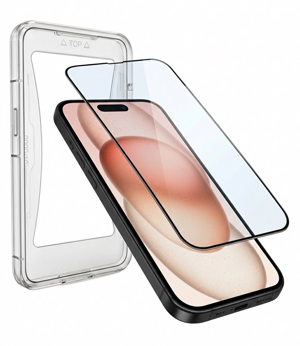 Screenprotector - Geschikt voor Apple iPhone 15 Plus - Met Installatie Kit - Gehard Glas - Beschermglas - Tempered Glass - Screen Protector