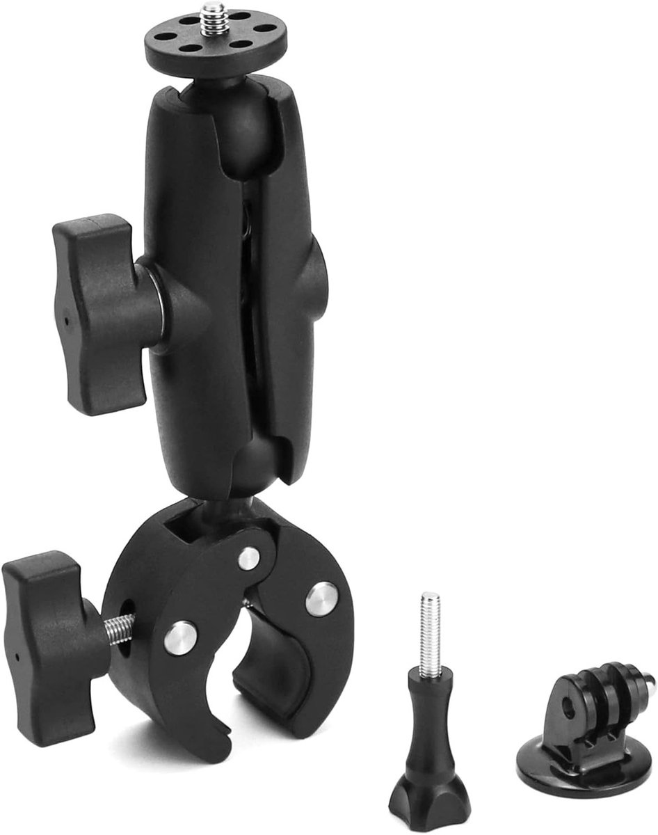 Action Camera Bevestiging voor Fietsen en Motoren - 360° Rotatie, Geschikt voor Diverse Camera's