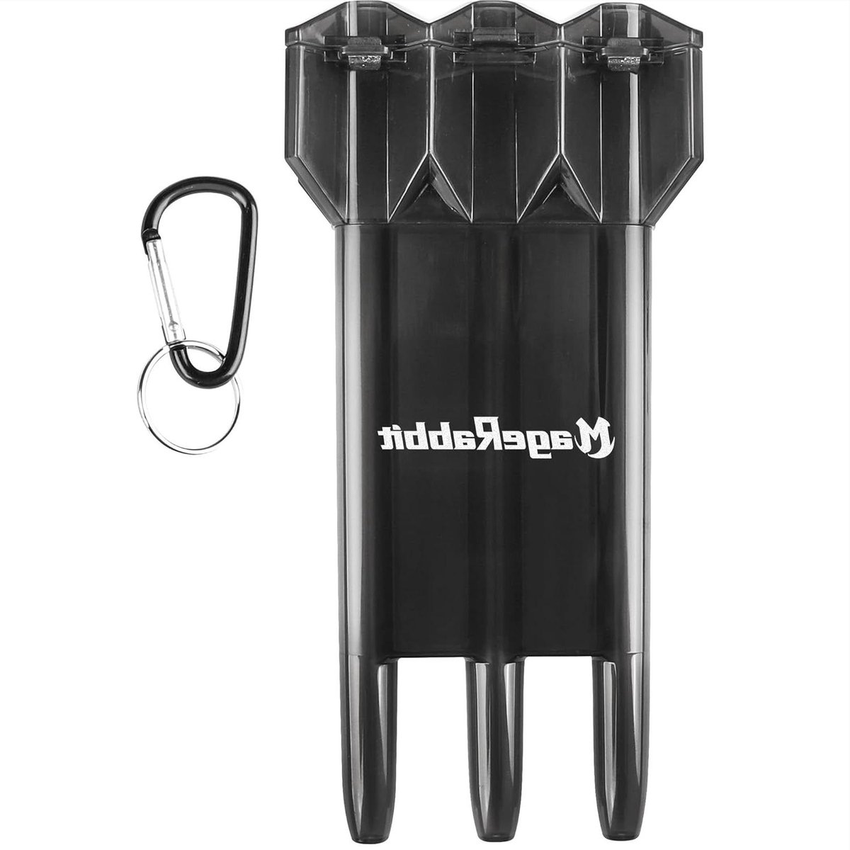 Dartkoffer - Darttas Dartpijltas - Darts Organiseren - Harde Schaal Transparant - 25 x 10 x 20 cm - Zwart