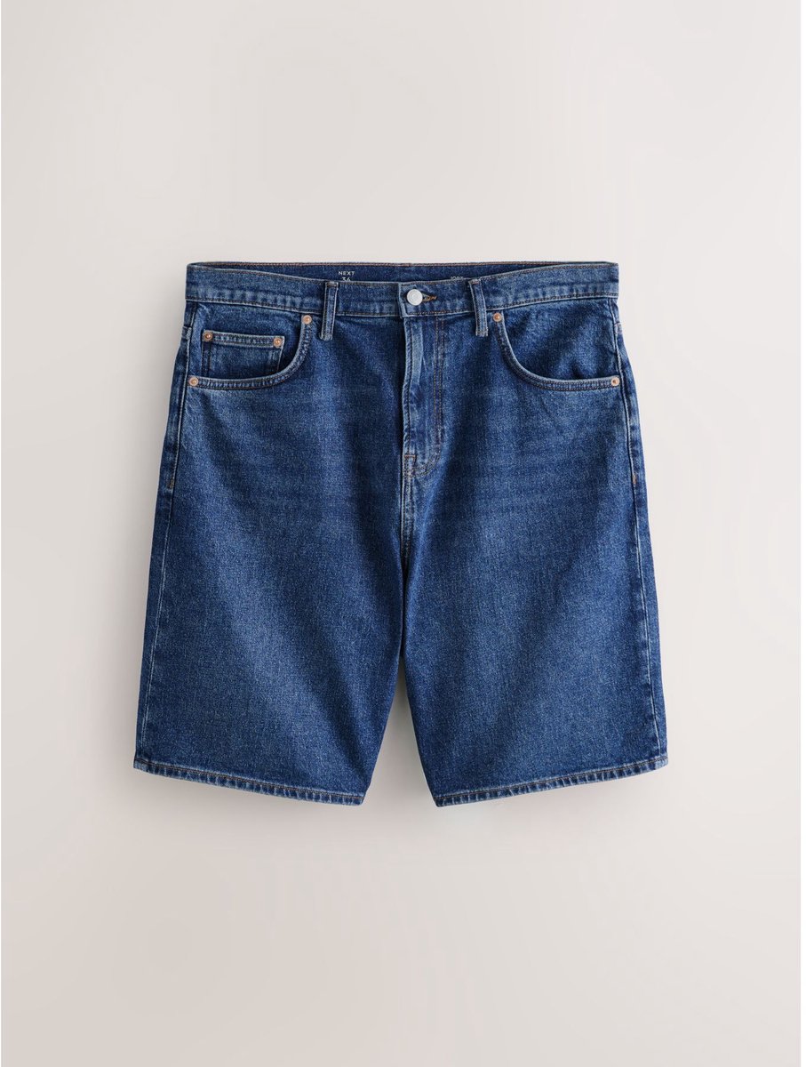 Next - Heren - Denim jortshort - Blauw