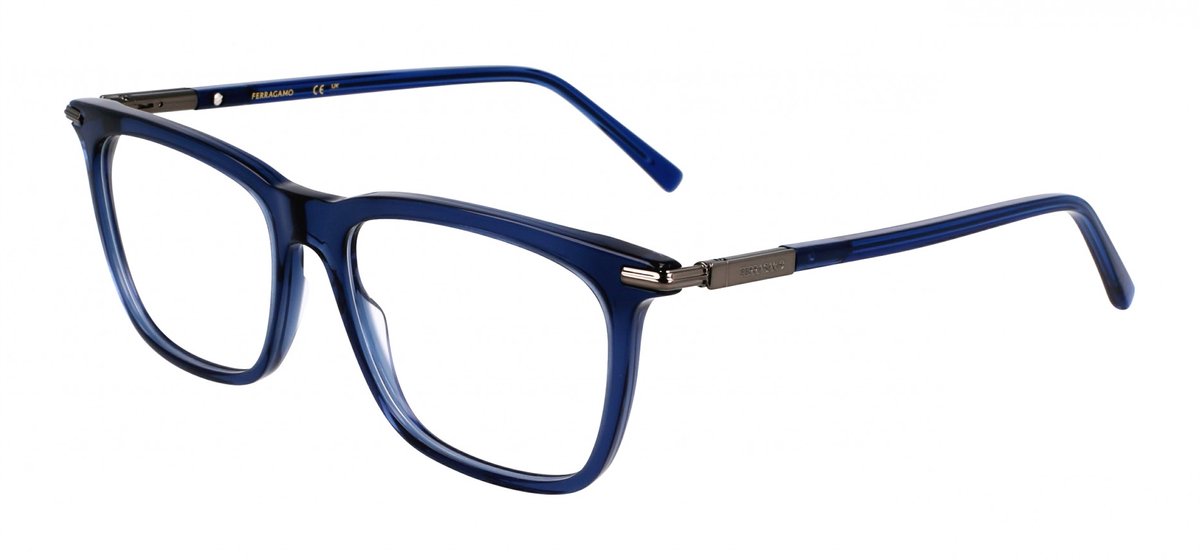 Ferragamo SF3007 Transparent blue 53/17/145 MAN Brilmonturen