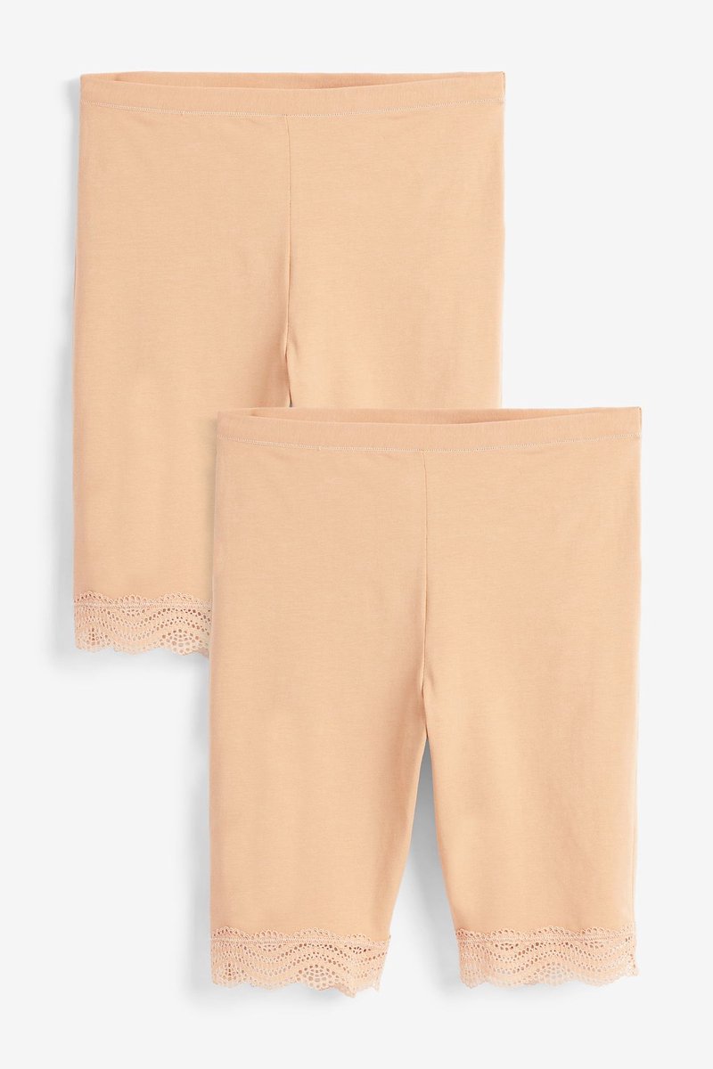 Next Dames - Set van 2 anti-schuur shorts van katoenmix - Huidkleur Pastel Rose Nude
