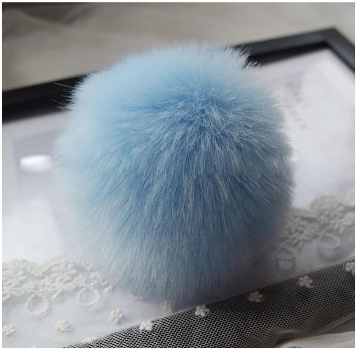 Set van 11 Neppels met Fluffy Pompons van 12 cm in Diverse Kleuren voor DIY Decoratie, Hoeden en Sjaals