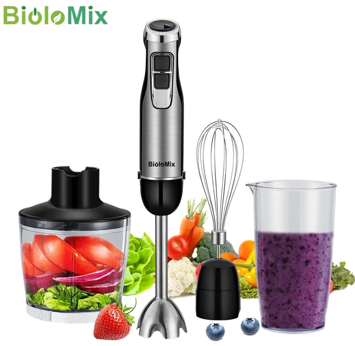 ACEP 4 In 1 Krachtige handmixer - 1200W - Blender - Blender smoothie - Mixer - Staafmixer - Handmixer - Keukenmachine