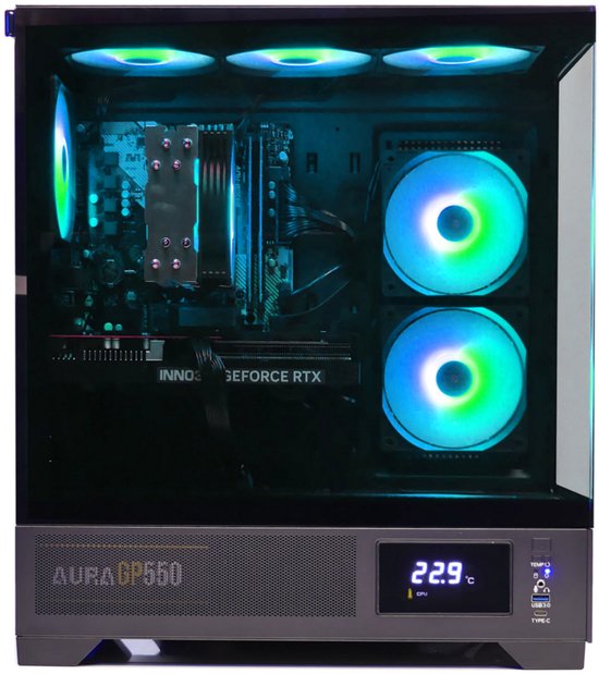 PC de Gaming de Basic - Intel i5 11400 - 16 GB DDR4 - GTX 1650 4 Go - 240 Go SSD - 1 To HDD - BLACK