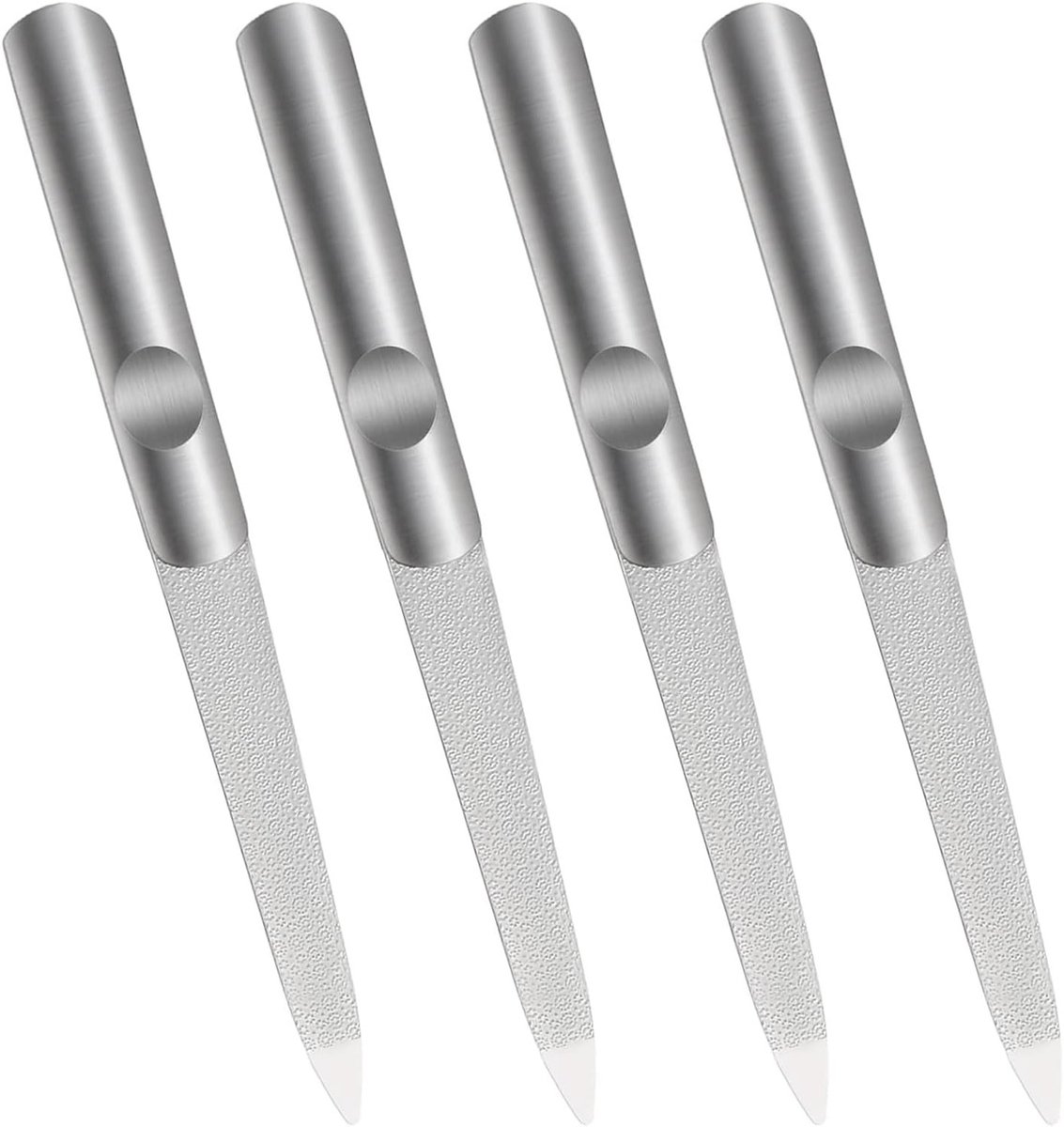 Set van 4 Rvs Vijlensets - Natuurlijke Nagelvijl, Voetverzorging Vijl en Professionele Nagelverzorging Tools