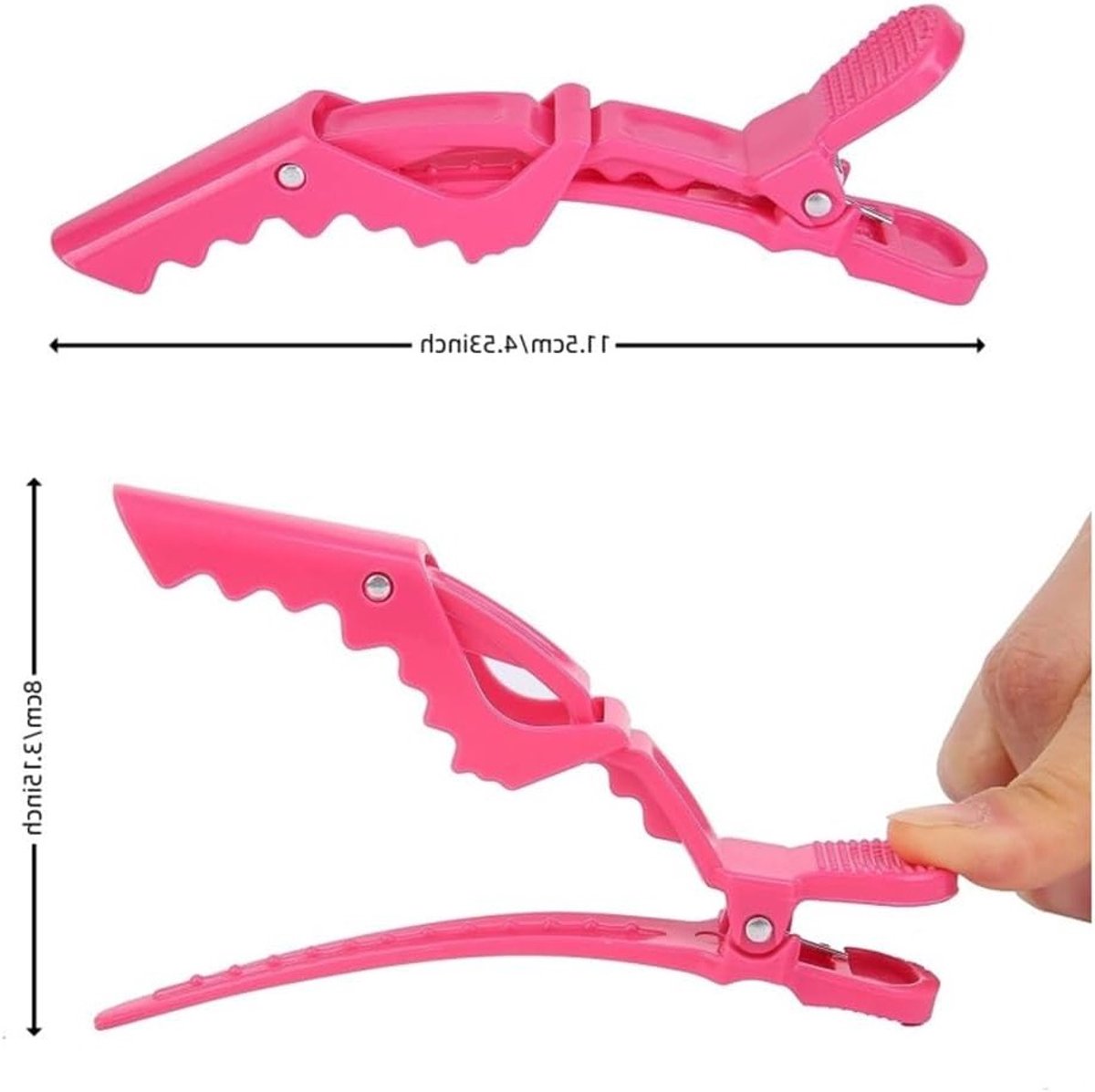 Set van 6 Haarspelden voor Kappers, Crocodile Clips, Haaraccessoires voor Styling en Knippen, Geschikt voor Dikke en Dunne Haartypes