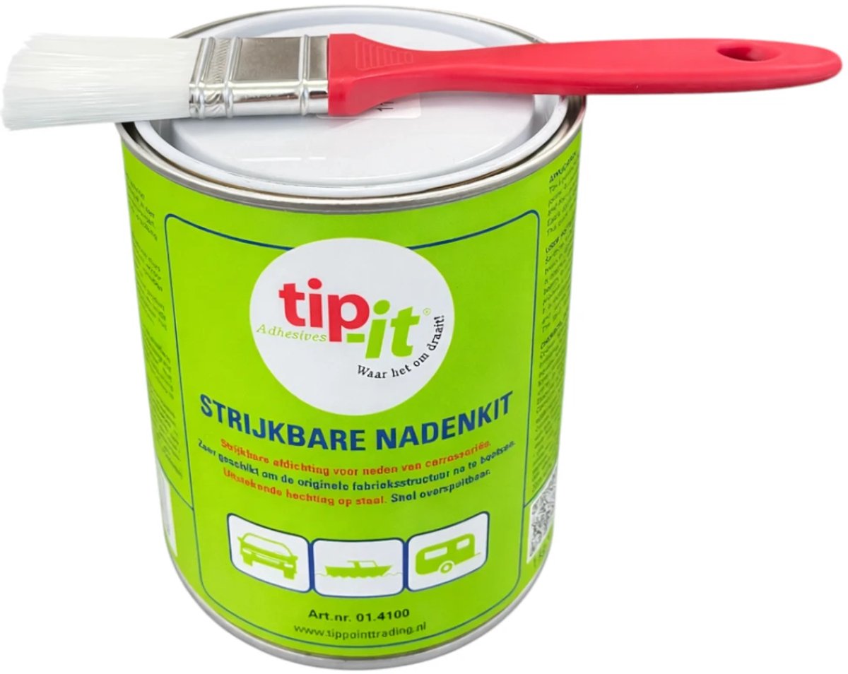 Tip-it Strijkbare Nadenkit - Afdichtmiddel - Strijkkit - Met kwast