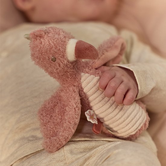 Little Dutch Safari Friends Knijprammelaar Flamingo - Baby speelgoed - grijp baby speelgoed van Little Dutch — afbeelding 3
