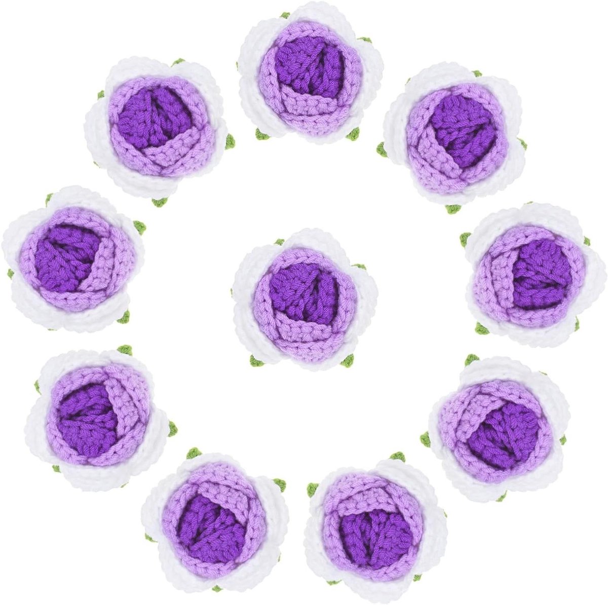 Bloemen Naaipatches - Gehaakte Rozen - Doe-het-zelf Decoratie - Handgemaakte Applicaties -
