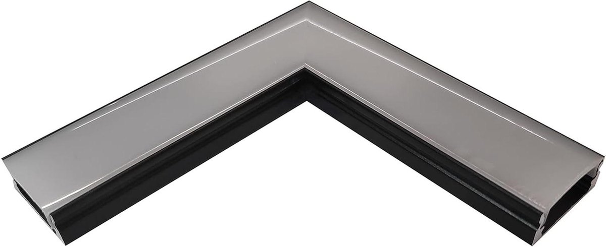 Afdekking LED Profiel - Profiel Cover - Verlichting Afschermen - Warmteafvoer - 1 meter - Zwart doorschijnend