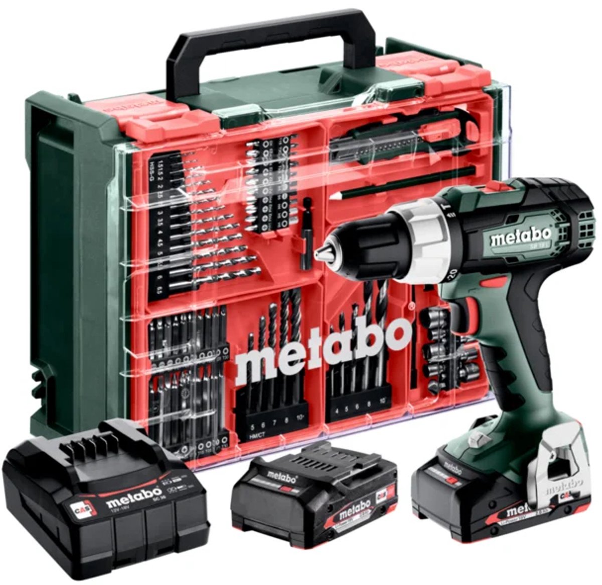 Metabo Gereedschap - 18V ACCU-boormachine met klopfunctie en accessoires, 2x accu 2,0 Ah LiPower, lader 614053710 – foto 7