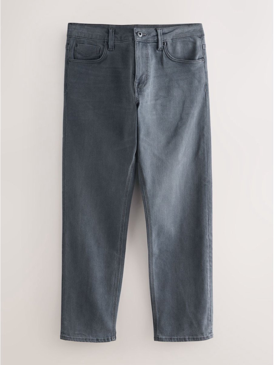 Next - Heren - Motionflex jeans met rechte pasvorm - Grijs