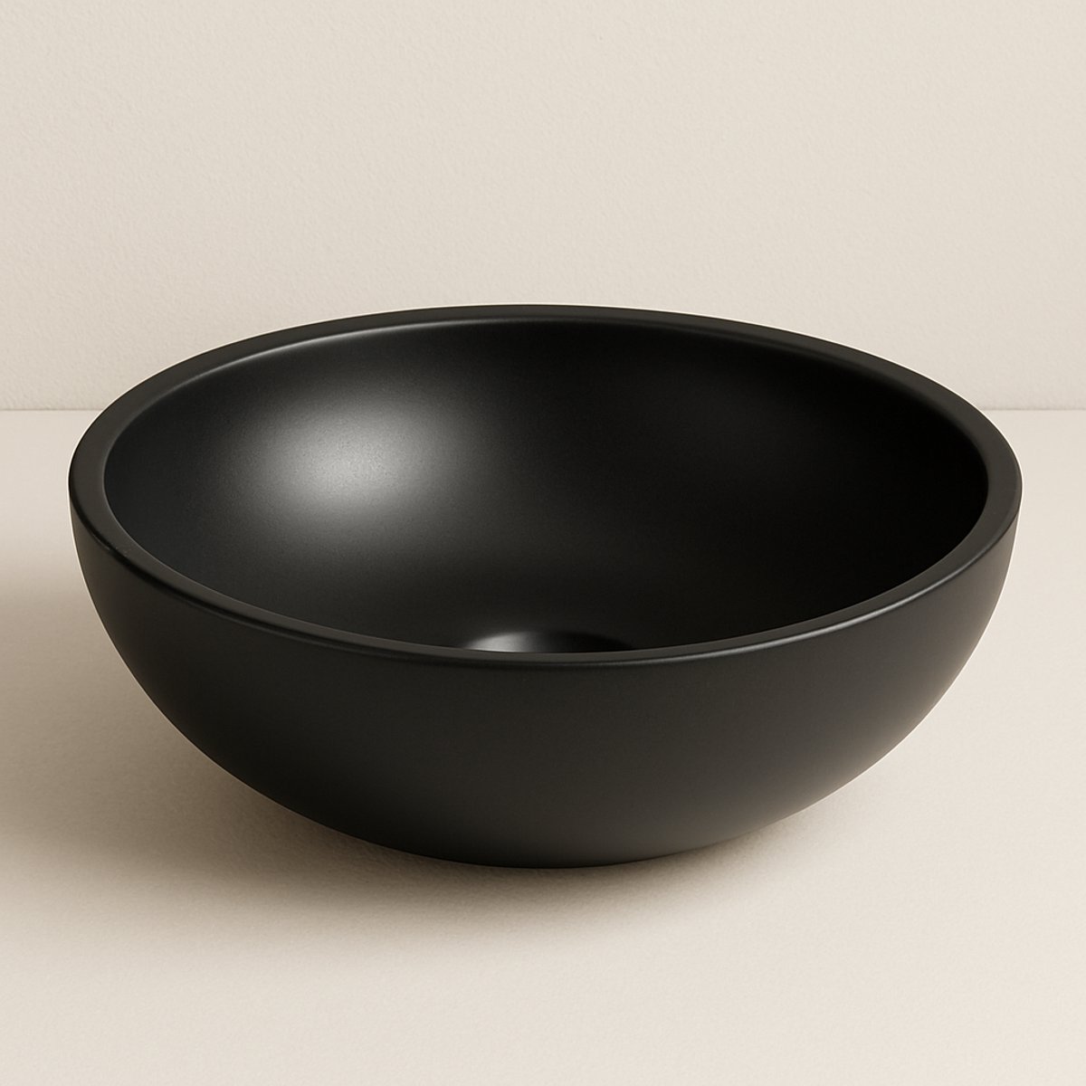 AquaVik Waskom Tvättvik Rond 20x9 cm Keramisch Mat Zwart