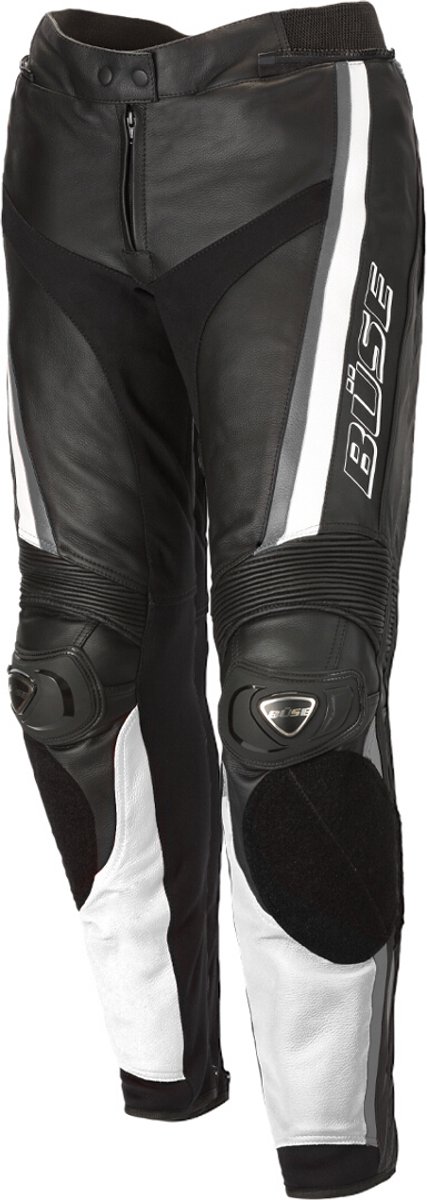 Büse Mille Dames Zwart Wit Leren Broek - Broek