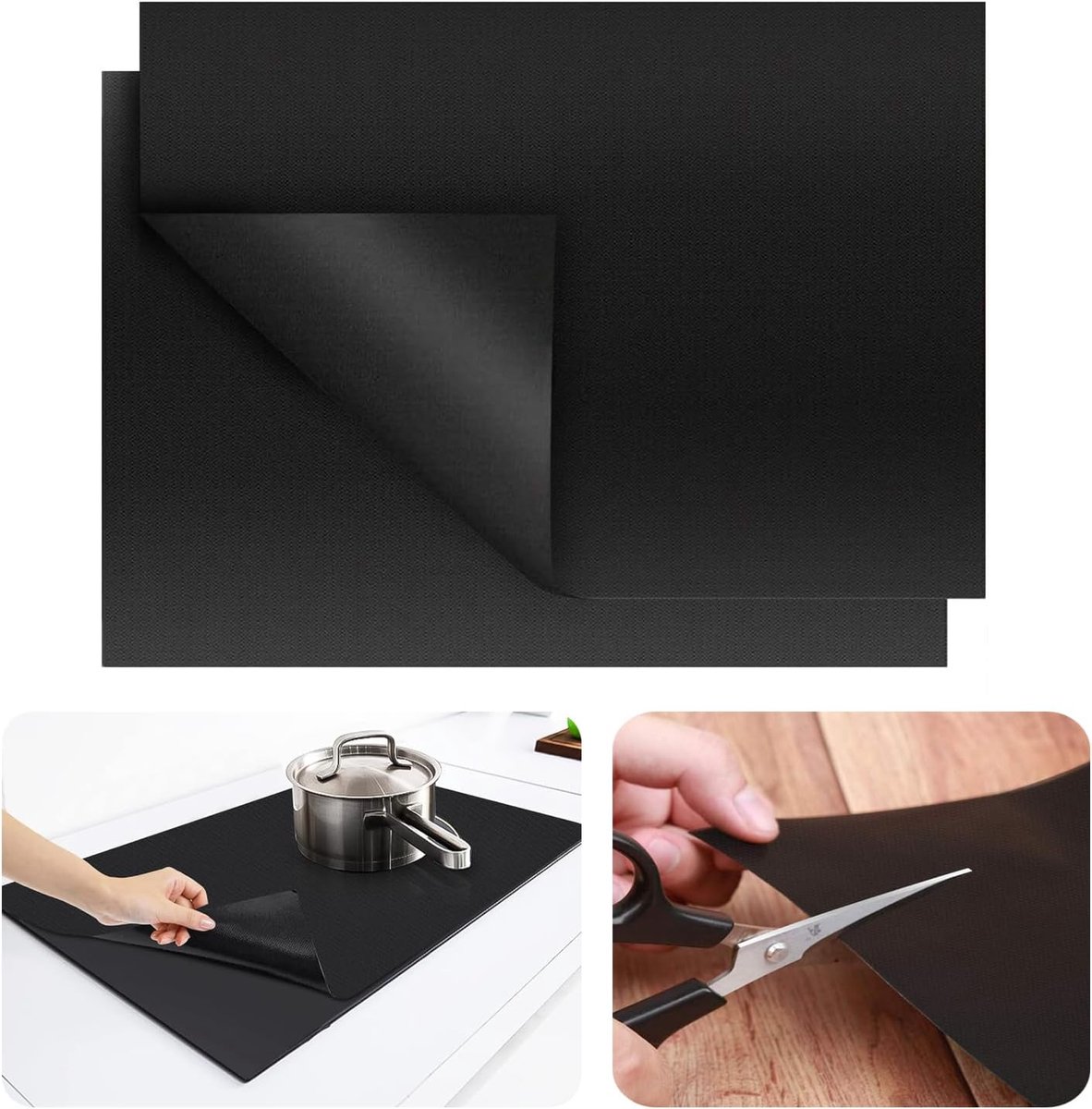 2 Pieces Grill Mat - Reusable Oven Mats - Non-Stick Coating - Baking Grill Accessories - Baking Mats for Oven