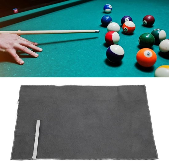 Pooldoek en Onderhoudsset voor Snooker - Schachtreiniger, Washanddoek en Accessoires voor Biljartclubs en Zalen in Donkergrijs — afbeelding 5
