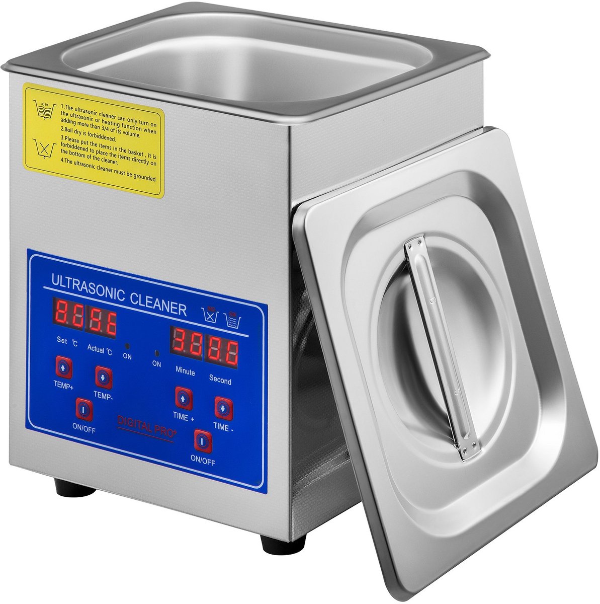 Ultrasoonreiniger - Ultrasoon Reinigingsapparaat - Met Verwarming - Instelbare Timer - 60W Vermogen