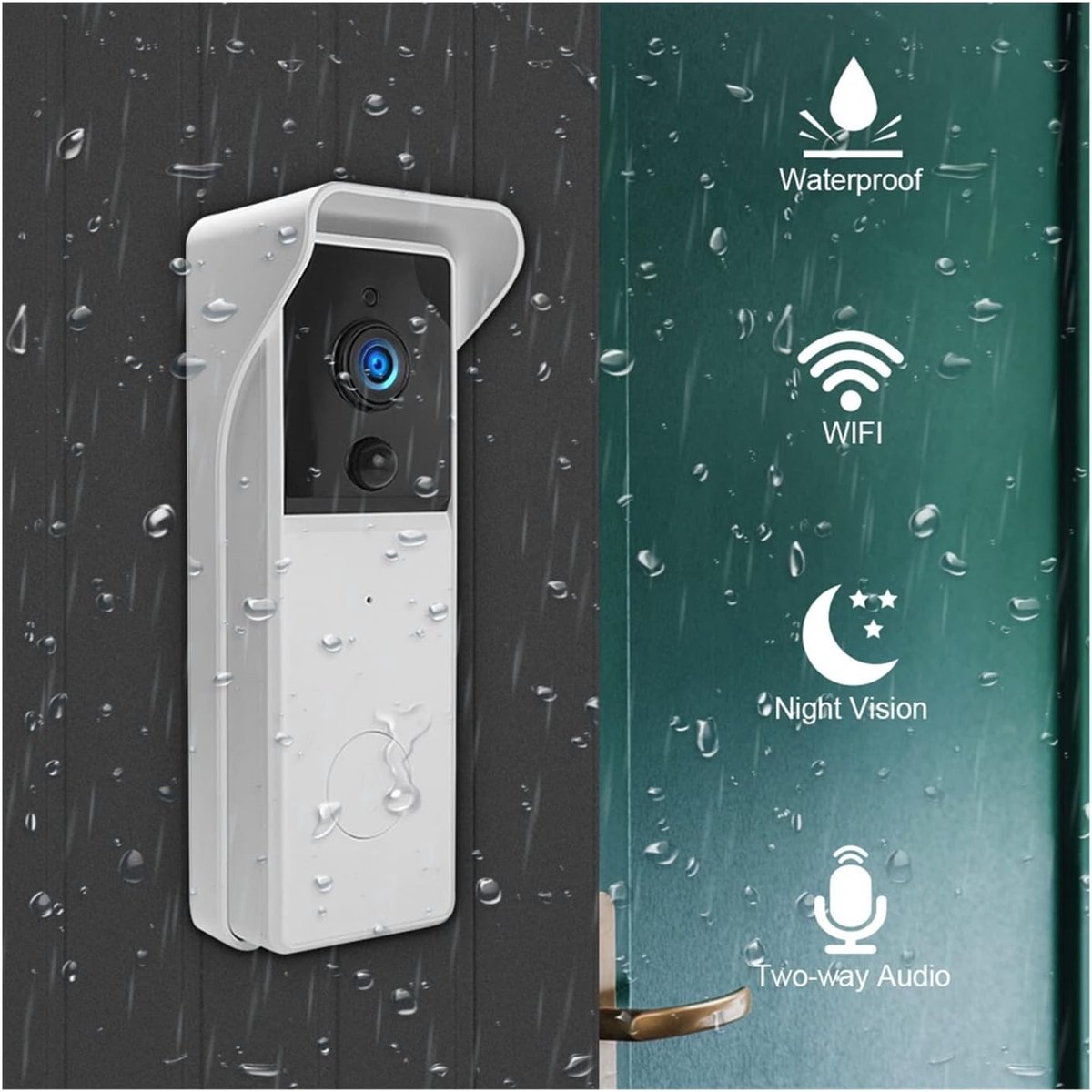 Smart Doorbell Kijkgaatje Video Intercom Eye Deurbel Ring PIR Bewegingsdetectie Draadloze Outdoor Camera Monitor Home Security Voor streaming – foto 2