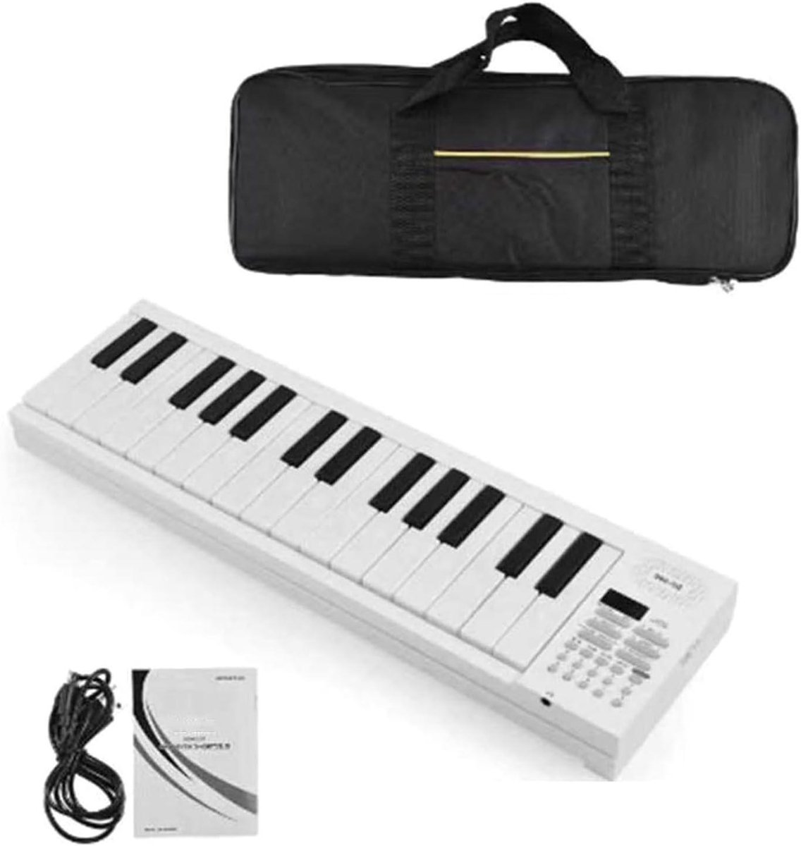 Elektrisch Piano Keyboard - Digitale Muziek Keyboard - Muziek Leren Spelen - Opvouwbaar en Draagbaar - 61 Toetsen - Wit