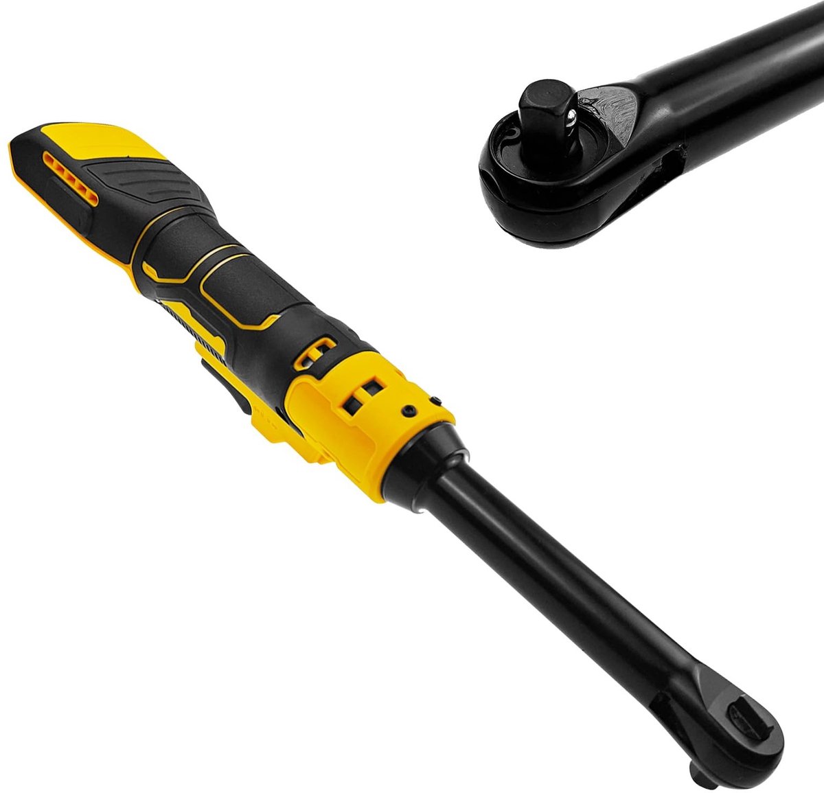 MTTproducts - Accu Ratelsleutel - 3/8 inch - Krachtige motor - Geel - Elektrische ratelsleutel - 320 U/min - Geschikt voor Dewalt 20V batterijen