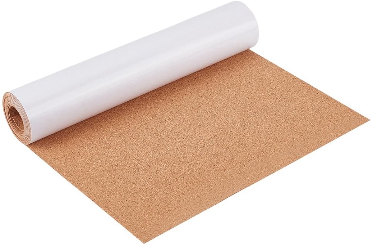 MTTproducts- Kurkrol 30 x 200 cm - Zelfklevend - Kurkmat 1 mm dik - Wanddecoratie - Handwerk - Creatieve omgeving - Kurkplaat