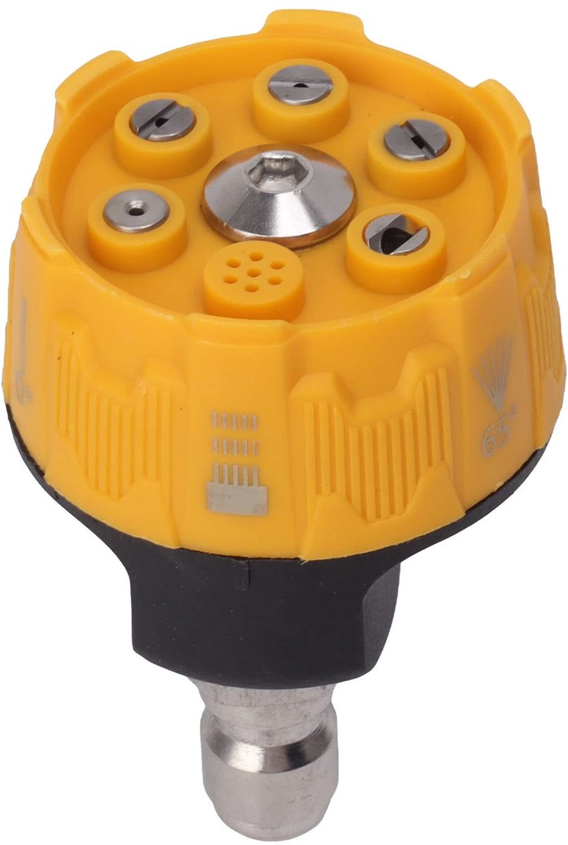 MTTproducts- Hogedrukreiniger 6-in-1 Multifunctioneel - Verstelbare Sproeikop - 3000 PSI - Roestvrij Staal - Snelkoppeling - Lichtgewicht Design