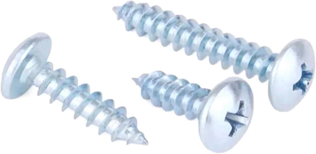 Zelftappende Schroeven - Platte Kop Schroeven - Meubelreparatie - Zonder Voorboren - M6x45 - Gegalvaniseerd