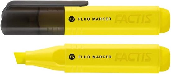 FACTIS® Presentatiedoos, 12 stuks, fluorescerend, geel — afbeelding 3