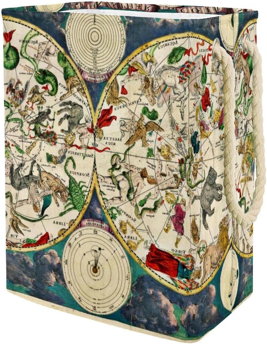 Grote Wasopberger Kledingmand Vuile Kleding Waterdicht Oxford Doek 49x30x40.5 cm Meerkleurig