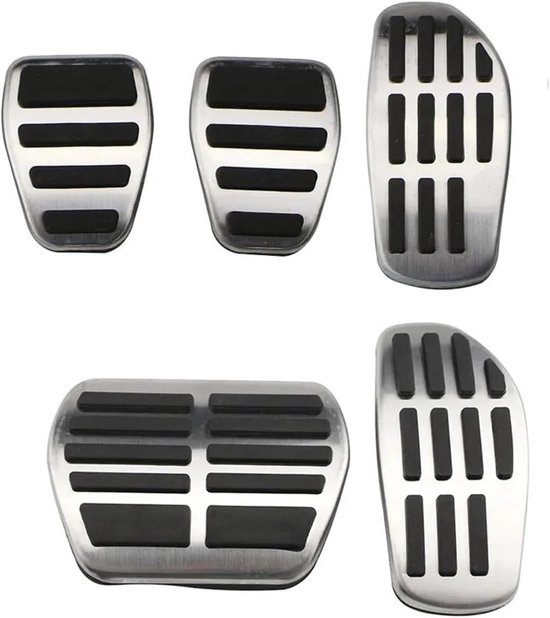 Auto Pedaalhoezen - Sportpedalen Remgas - Verbeter Rijcontrole - Antislip Roestvrij Staal - 2 stuks - Zilver Zwart — afbeelding 5