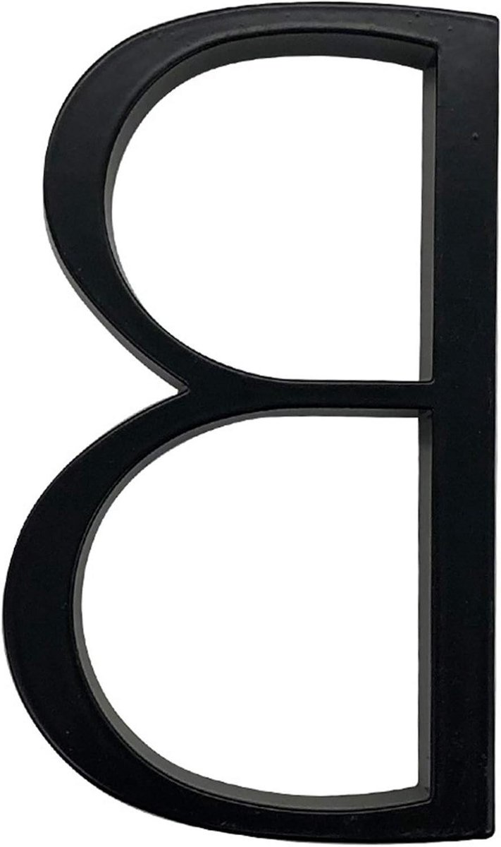 Huisnummer Plaat - Adresbord Deur - Huis Herkenning - Elegant Modern Design - 125mm Hoog - Zwart