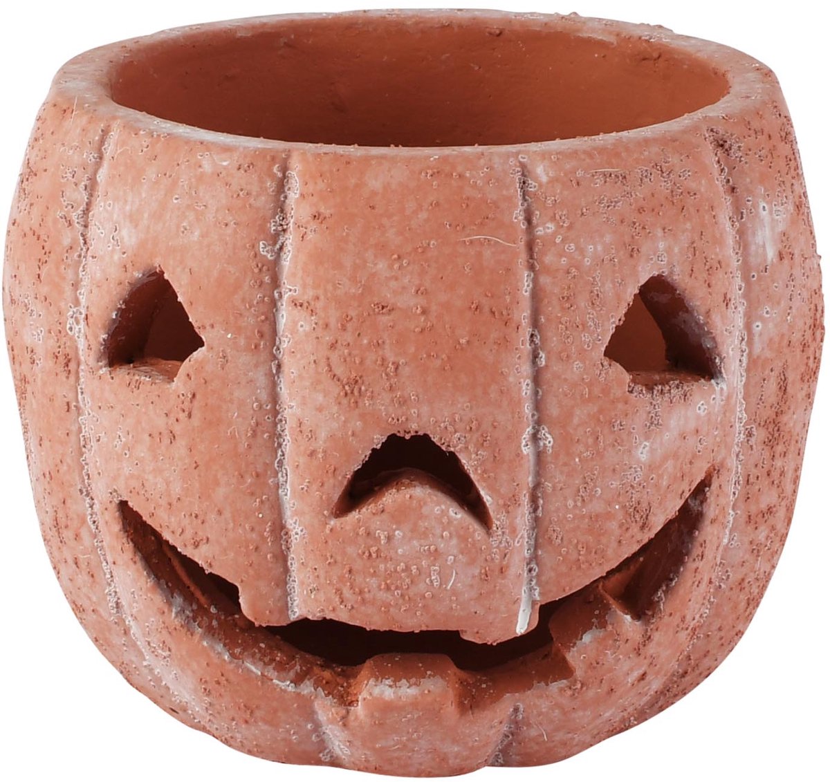 Dekoratief | Bloempot halloween pompoen, oranje, cement, 12x12x10cm | A265149