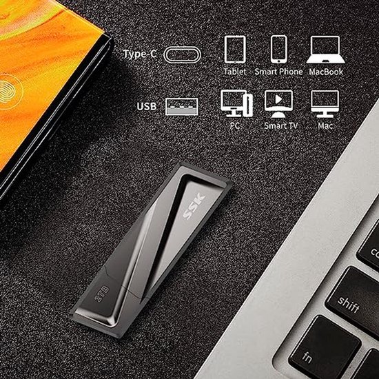 2TB USB 3.2 Draagbare Externe SSD - Tot 550 MB/s Lezen en 500 MB/s Schrijven — afbeelding 2