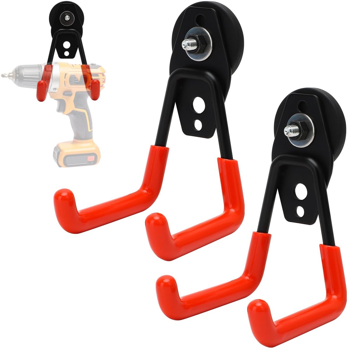 Cosensi- Magnetische Haken Extra Sterk - Dubbele Haken - Sterke Magneten - 2 Stuks - 43mm x 110mm - Rubber Coating - Magnetische Haak