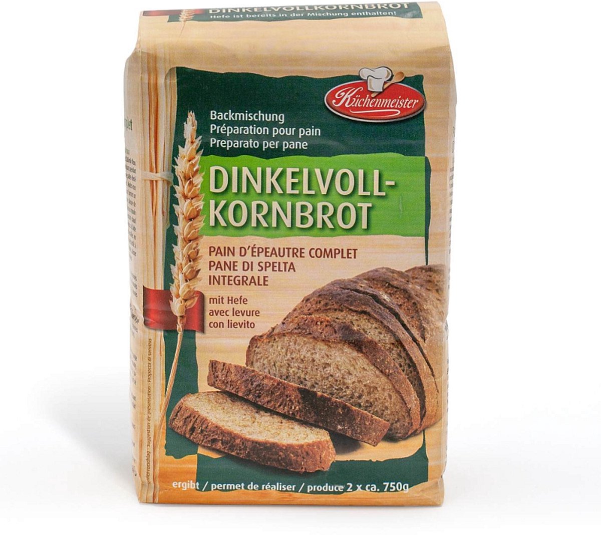 Küchenmeister broodmix - volkoren speltbrood 1kg