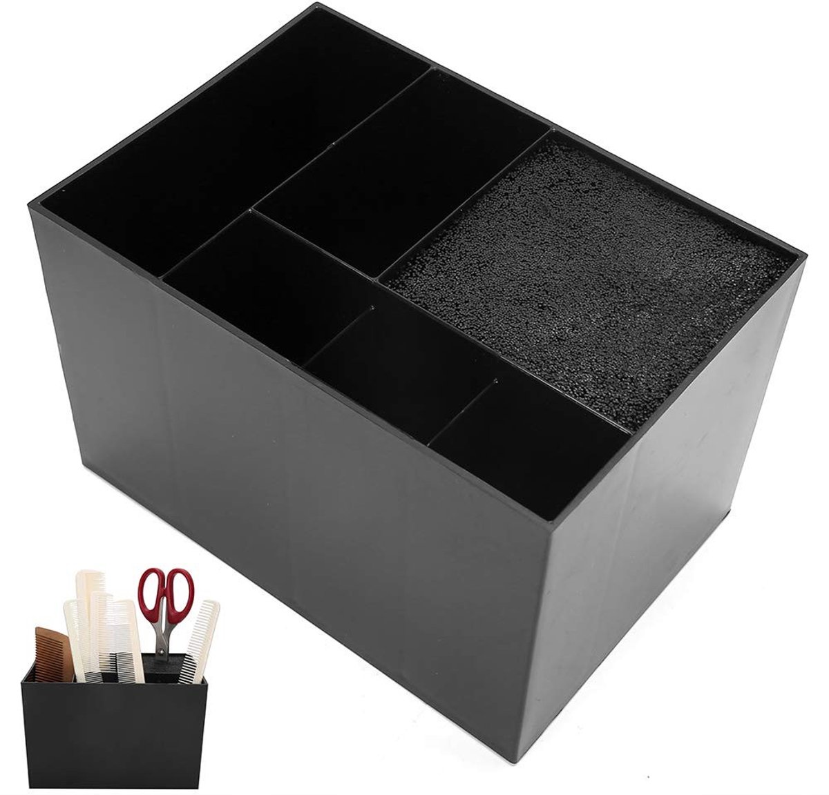Cosensi- Schaarhouder Grote Capaciteit - Opbergdoos - Kappersgereedschap - Antislip Bodem - Professionele Stylisten - 16 x 11 cm