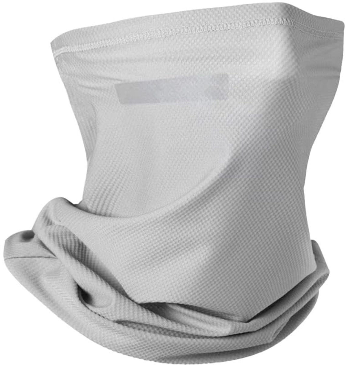 Cosensi- Sportmasker met elastische zonwering - Multifunctioneel masker - Vochttransport - Lichtgrijs - 50 cm x 13 cm - Stijlvol en comfortabel - Zonnemasker
