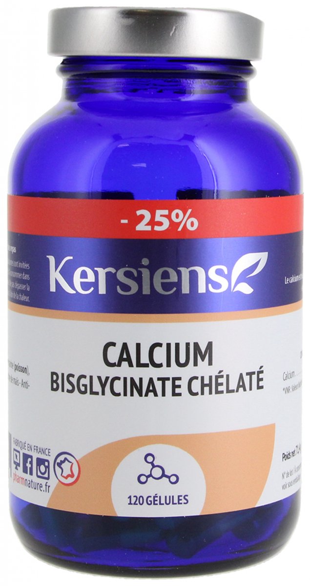 Pharm Nature Calcium Bisglycinate Chélaté 120 Capsules