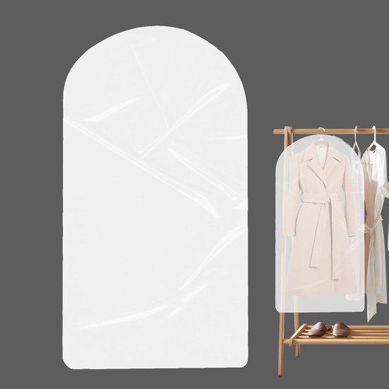 Kledingbeschermhoezen - Kledingzakken - Kast organiseren - Zelfcomprimerend - 58 x 130 cm - Transparant — afbeelding 3